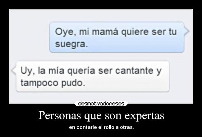 Personas que son expertas - 
