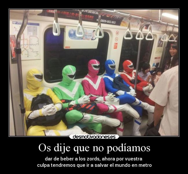 carteles humor power rangers zords agua robots desmotivaciones