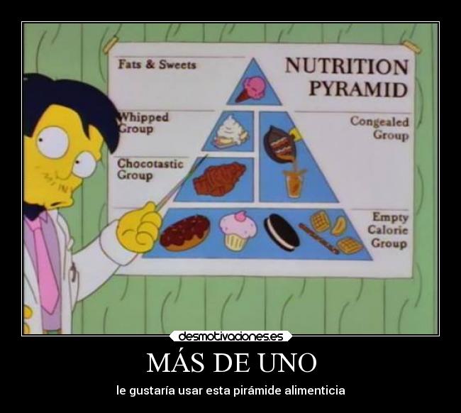 carteles humor simpson guataria esta piramide alimenticia desmotivaciones