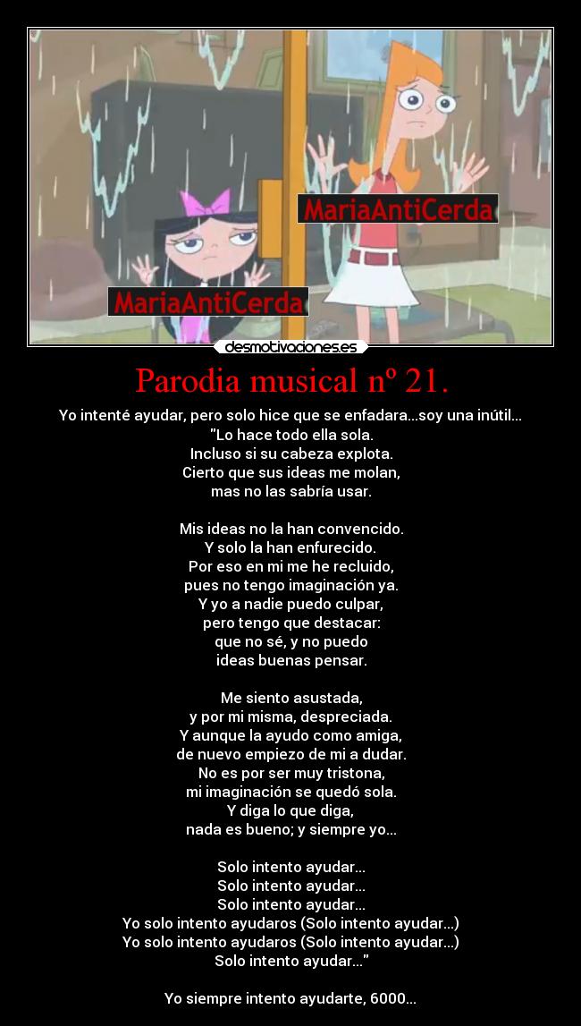 carteles imaginacion ideas phineas ferb candace isabella desmotivaciones