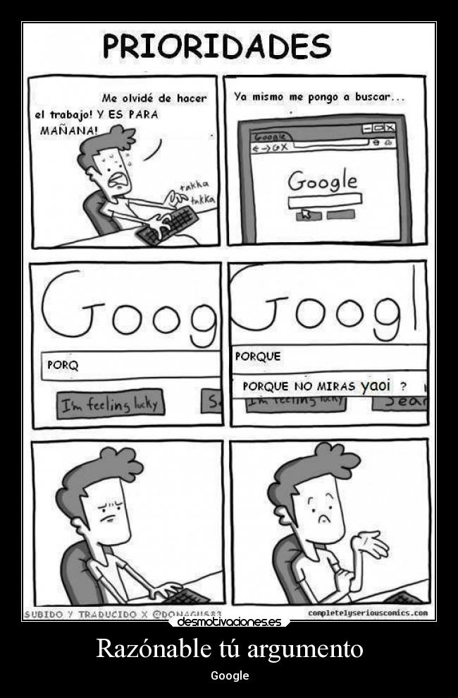 carteles internet google yaoi fujoshi desmotivaciones