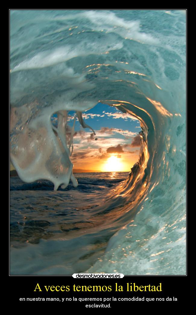 A veces tenemos la libertad -