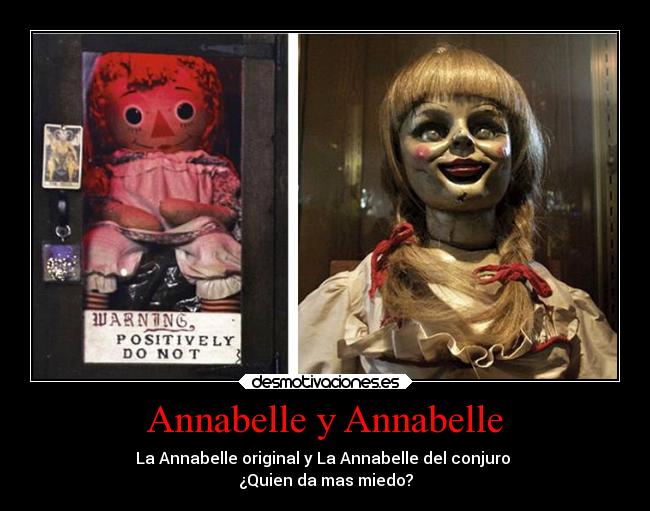 carteles miedo munecas annabelle desmotivaciones