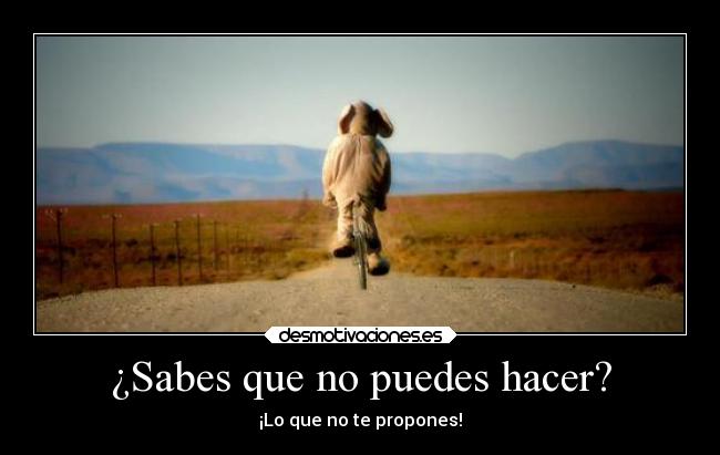 ¿Sabes que no puedes hacer? - 