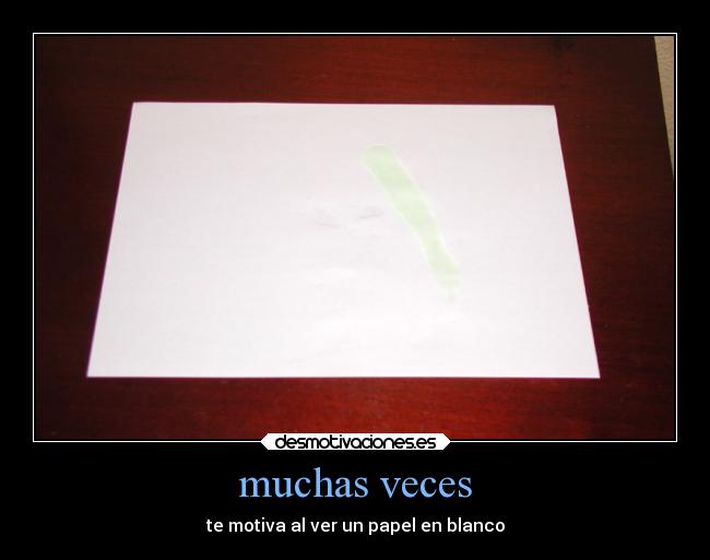 muchas veces - te motiva al ver un papel en blanco