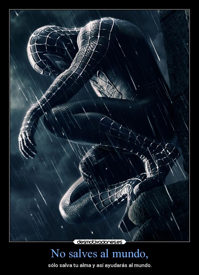 No salves al mundo, - 