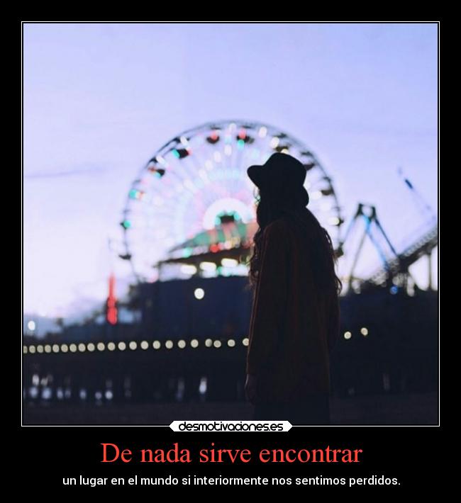 De nada sirve encontrar - 
