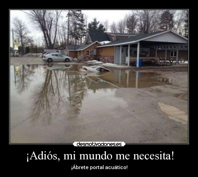 ¡Adiós, mi mundo me necesita! -