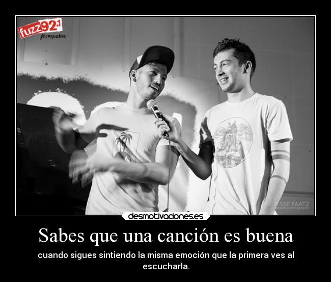 Sabes que una canción es buena - 