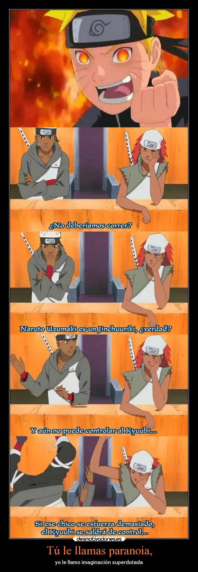 carteles naruto imaginacion desmotivaciones