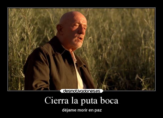 Cierra la puta boca - déjame morir en paz