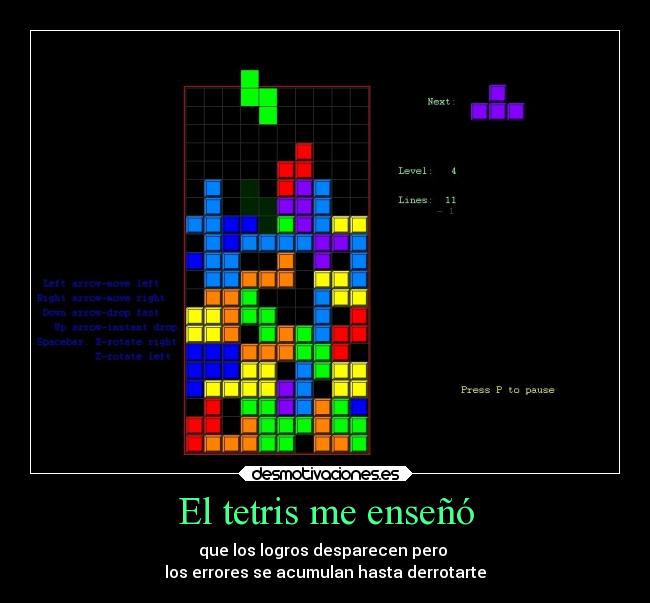 El tetris me enseñó -