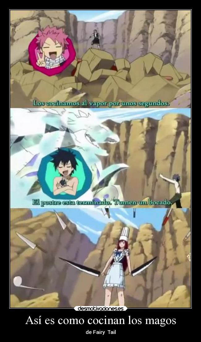 carteles risa anime cocina fairytail desmotivaciones