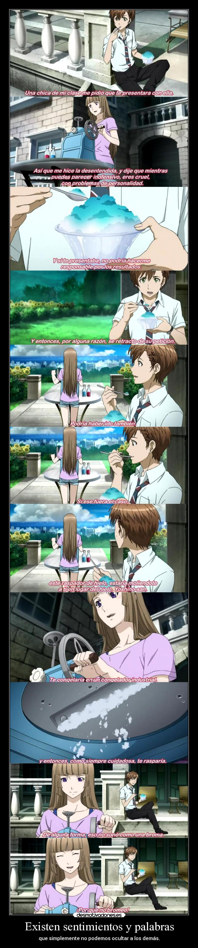 Existen sentimientos y palabras -