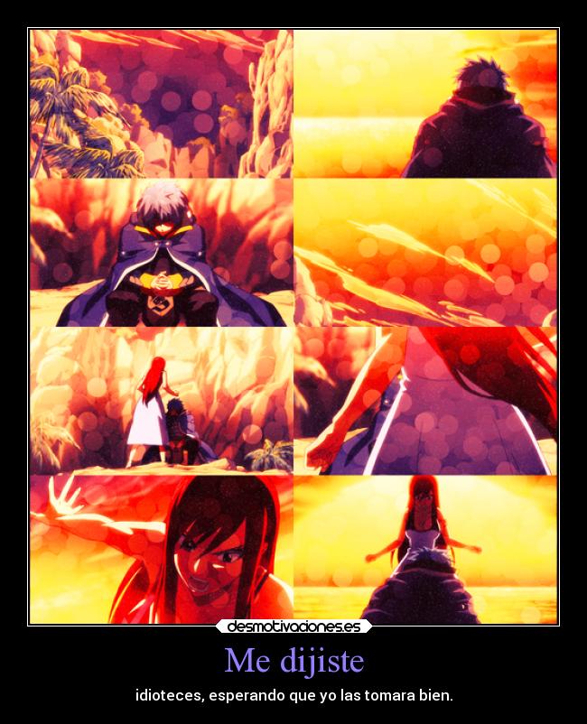 Me dijiste - idioteces, esperando que yo las tomara bien.