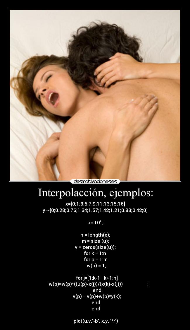 Interpolacción, ejemplos: -