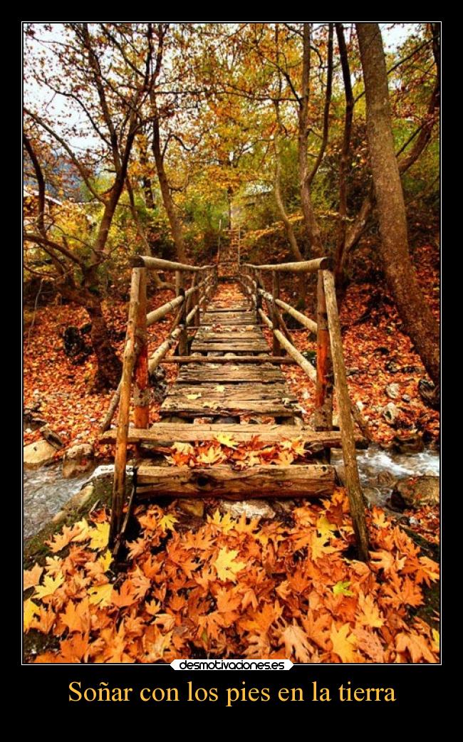 Soñar con los pies en la tierra -