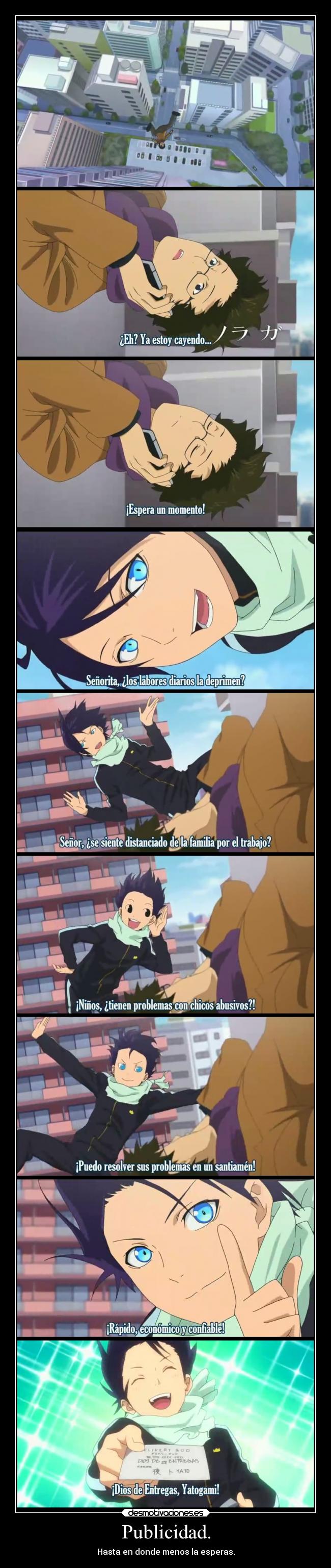 carteles trabajo risa graciosas anime publicidad yato noragami desmotivaciones