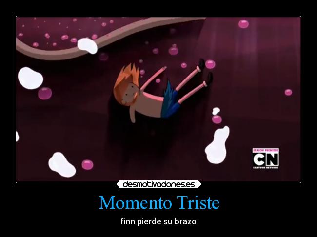Momento Triste - finn pierde su brazo