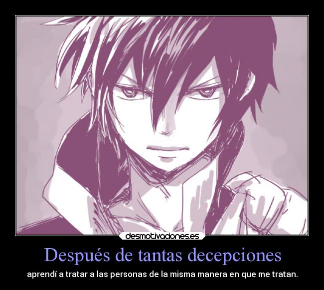 carteles vida anime fairy tail zeref manga desmotivaciones