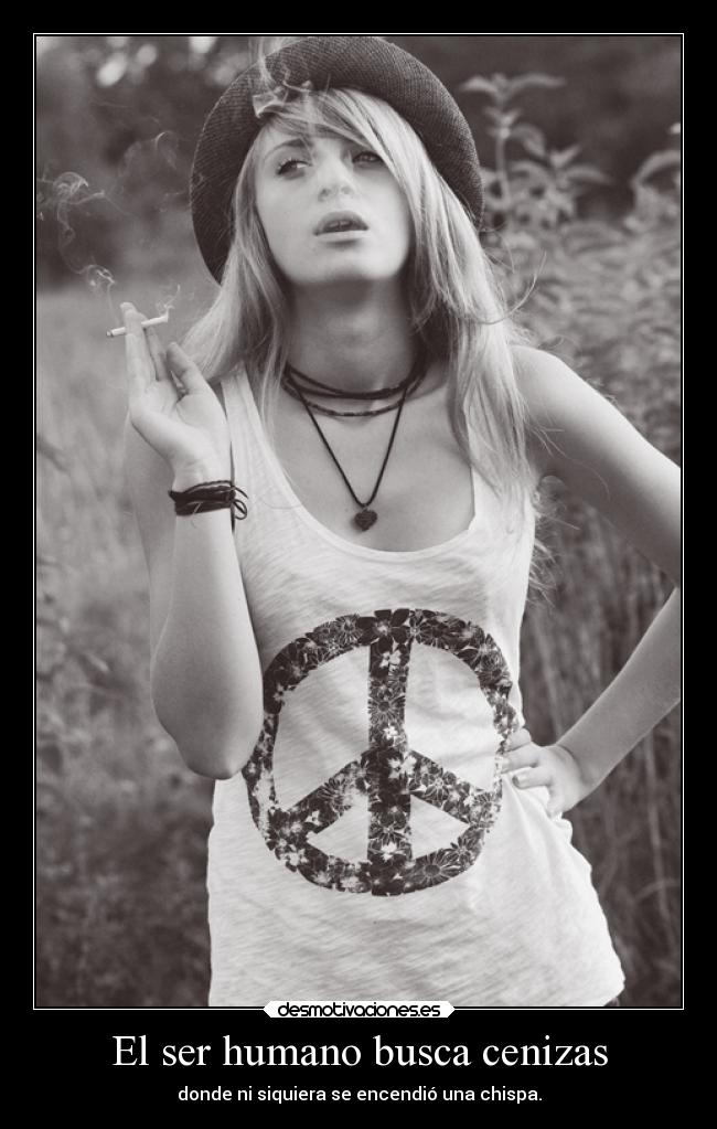 El ser humano busca cenizas -