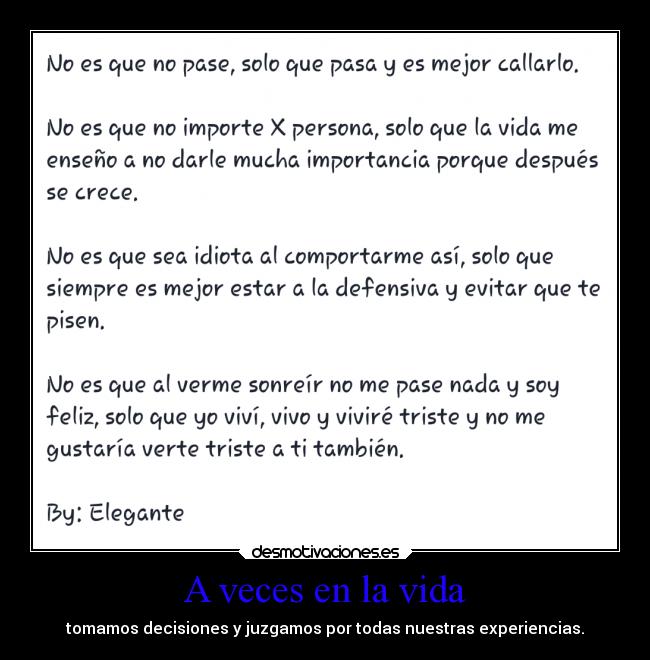 A veces en la vida - 