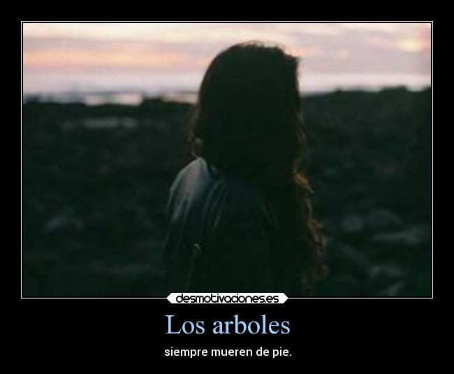 Los arboles - siempre mueren de pie.
