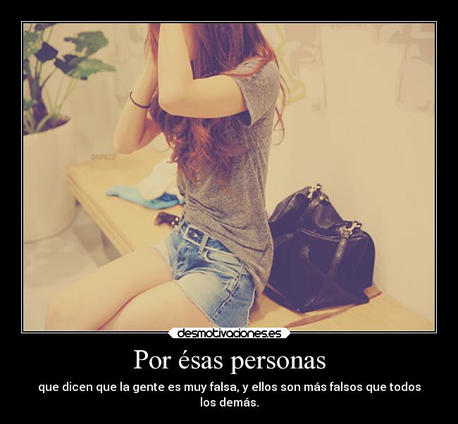 Por ésas personas -