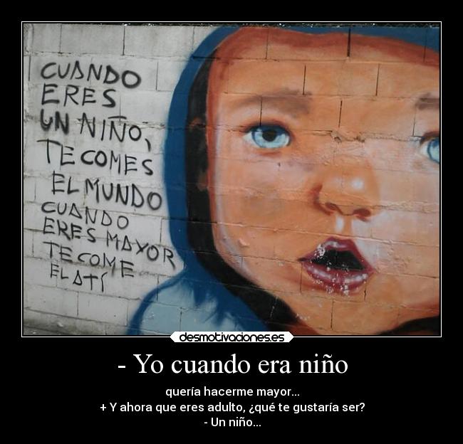 Como eras de nino essay 08 picture