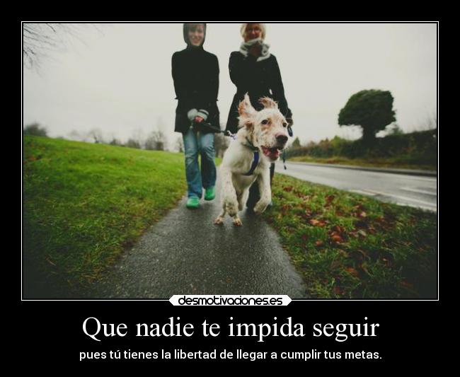 Que nadie te impida seguir - 