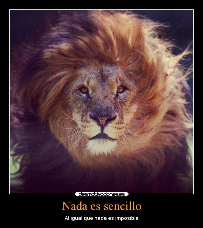 Nada es sencillo - Al igual que nada es imposible