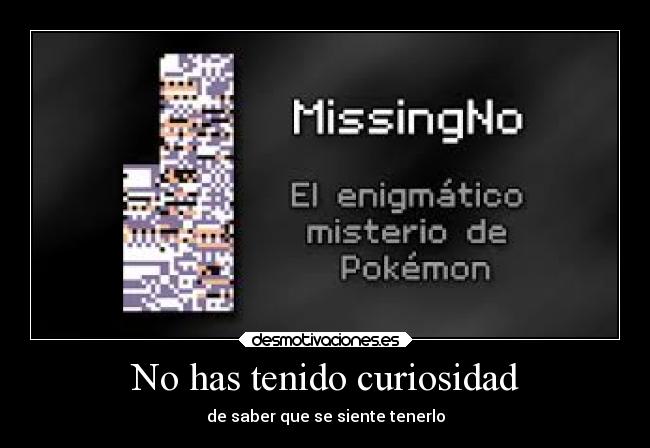 No has tenido curiosidad - de saber que se siente tenerlo