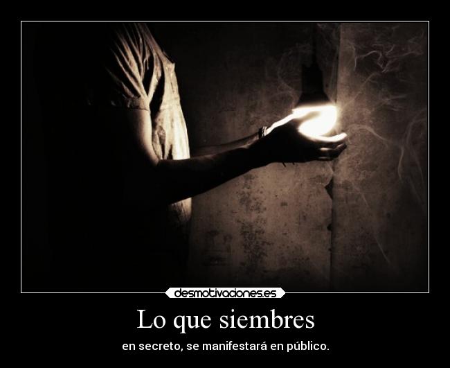 Lo que siembres -