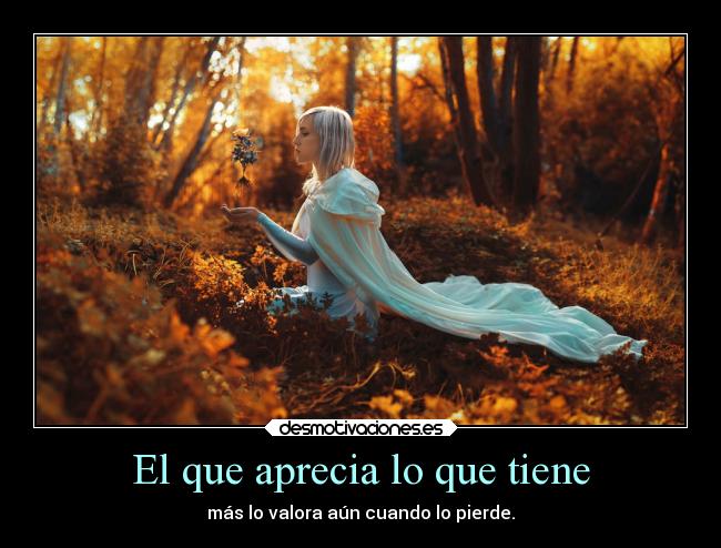 El que aprecia lo que tiene - 