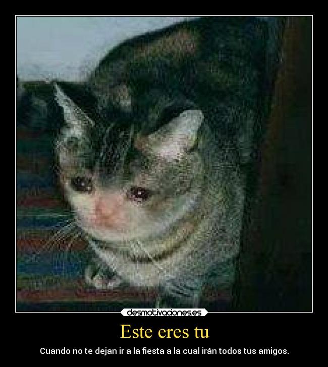 Este eres tu - Cuando no te dejan ir a la fiesta a la cual irán todos tus amigos.