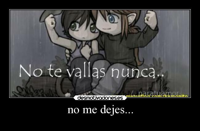 no me dejes... -