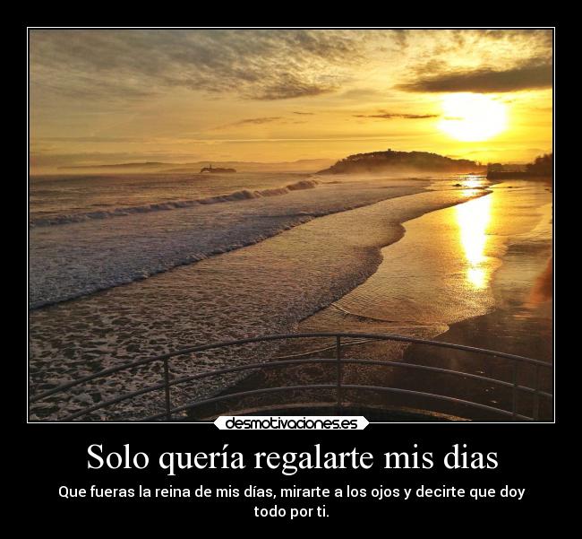 Solo quería regalarte mis dias -