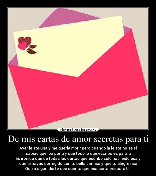 De mis cartas de amor secretas para ti - 