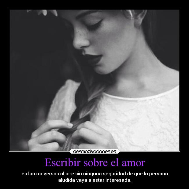 Escribir sobre el amor -
