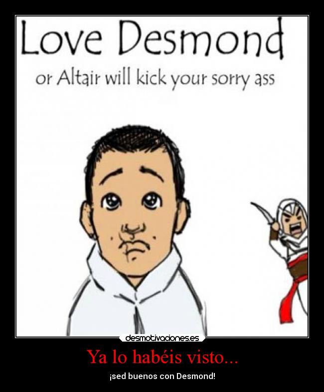 carteles amor videojuegos assassins creed altair desmond desmotivaciones