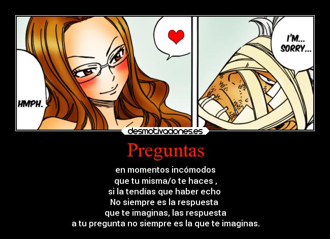 carteles anime amistad amor amigos fairytail elfman preguntas con respuesta desmotivaciones