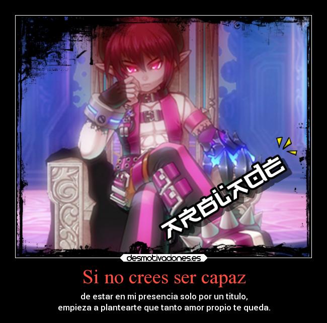 Si no crees ser capaz - 
