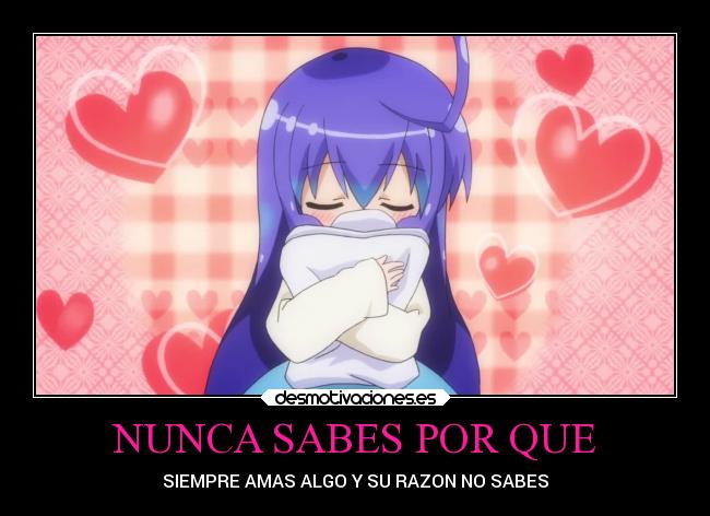 NUNCA SABES POR QUE - SIEMPRE AMAS ALGO Y SU RAZON NO SABES