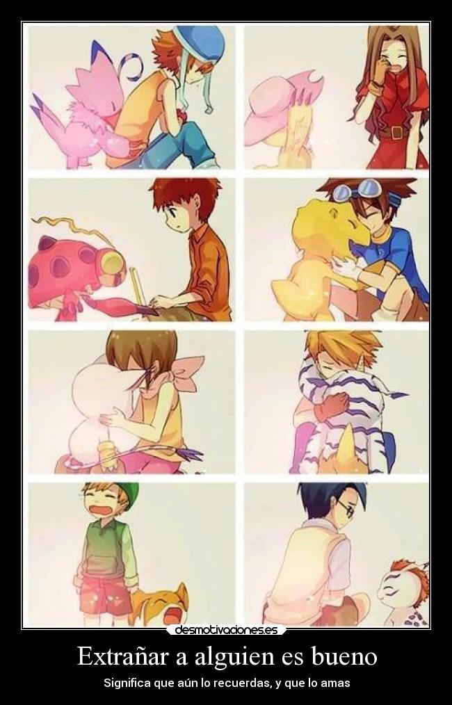 carteles anime digimon adventure extranar desmotivaciones