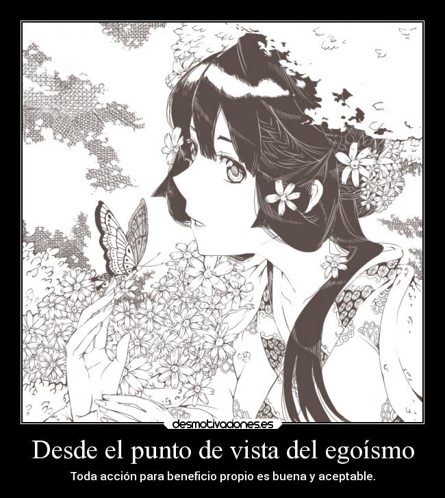 carteles anime egoismo desmotivaciones