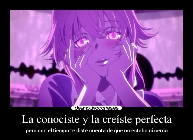 carteles anime gasai yuno yandere desmotivaciones