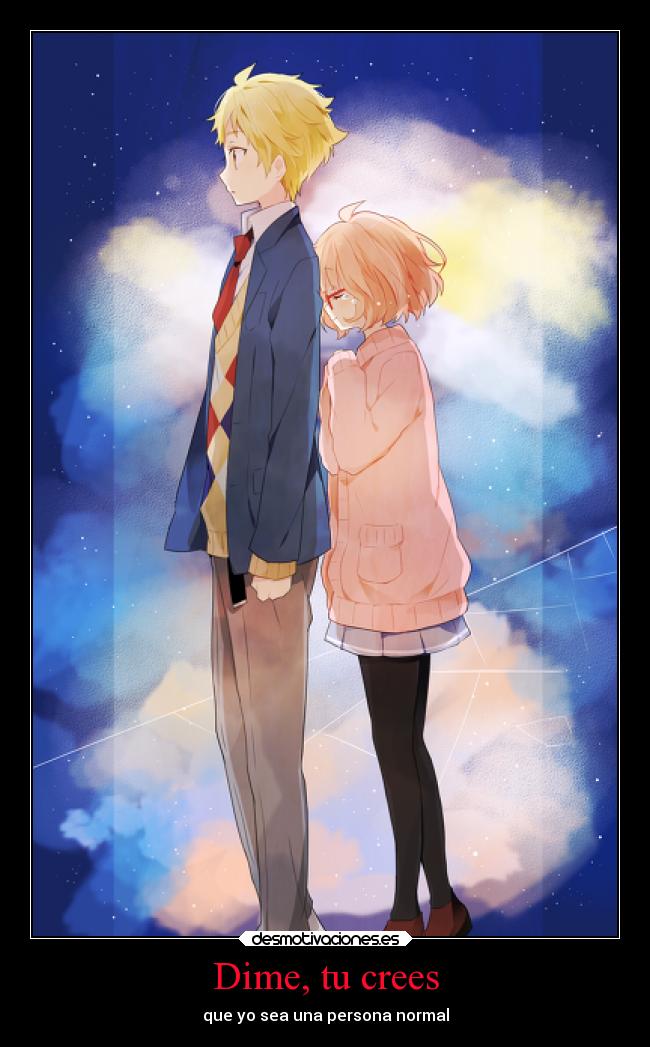 carteles anime kyoukai kanata desmotivaciones
