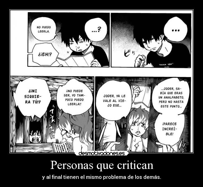 Personas que critican - 