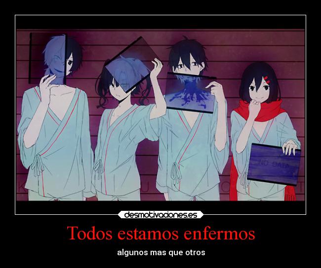 carteles anime mekaku city actors shintaro takane ayano haruka kagerou desmotivaciones