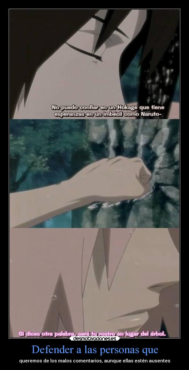 carteles anime motivaciones defender personas queridas desmotivaciones